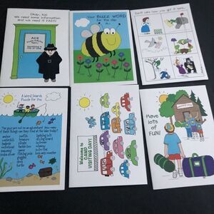 Patsy Card Shop Kamp Kids Sending Love 6 Cards + Envelopes With Envelopes New